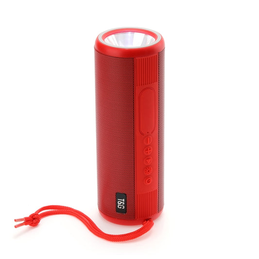 T&G TG635 Portable Outdoor Waterproof Bluetooth Speaker with Flashlight Function(Red) - Waterproof Speaker by T&G | Online Shopping UK | buy2fix