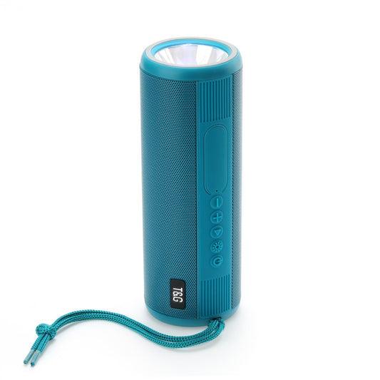 T&G TG635 Portable Outdoor Waterproof Bluetooth Speaker with Flashlight Function(Peacock blue) - Waterproof Speaker by T&G | Online Shopping UK | buy2fix