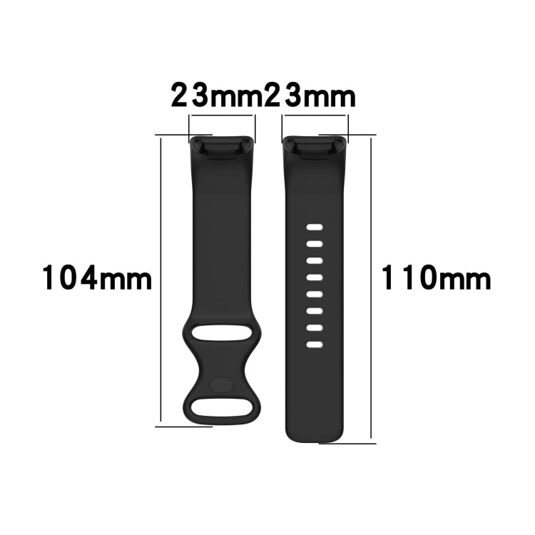 For Fitbit Charge 5 Monochromatic Silicone Watch Band, Size: Small Size(Dark blue) - Watch Bands by buy2fix | Online Shopping UK | buy2fix