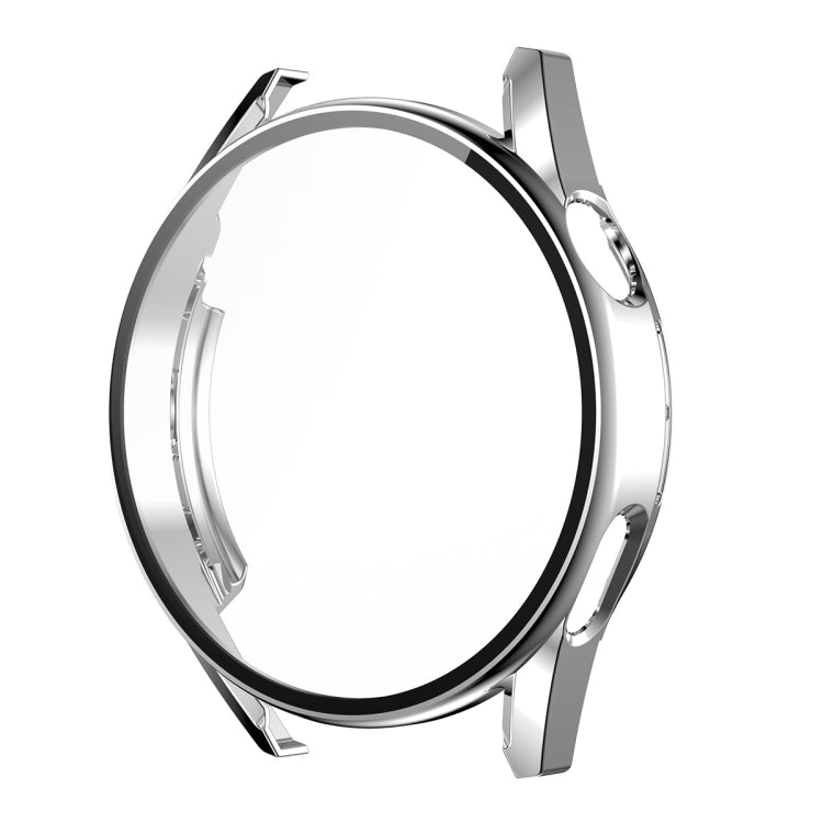 For Huawei Watch GT 3 46mm ENKAY PC Frame + Tempered Glass Protector Composite Case(Silver) - Watch Cases by ENKAY | Online Shopping UK | buy2fix