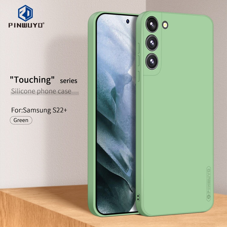 For Samsung Galaxy S22+ 5G PINWUYO Liquid Silicone TPU Phone Case(Green) - Galaxy S22+ 5G Cases by buy2fix | Online Shopping UK | buy2fix