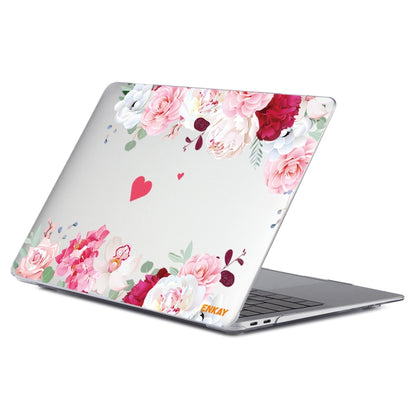 ENKAY Flower Series Pattern Laotop Protective Crystal Case For MacBook Pro 13.3 inch A1706 / A1708 / A1989 / A2159(Peony) - MacBook Pro Cases by ENKAY | Online Shopping UK | buy2fix