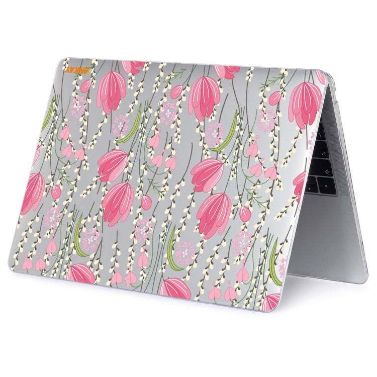 ENKAY Flower Series Pattern Laotop Protective Crystal Case For MacBook Air 13.3 inch A1932 / A2179 / A2337(Tulips) - MacBook Air Cases by ENKAY | Online Shopping UK | buy2fix