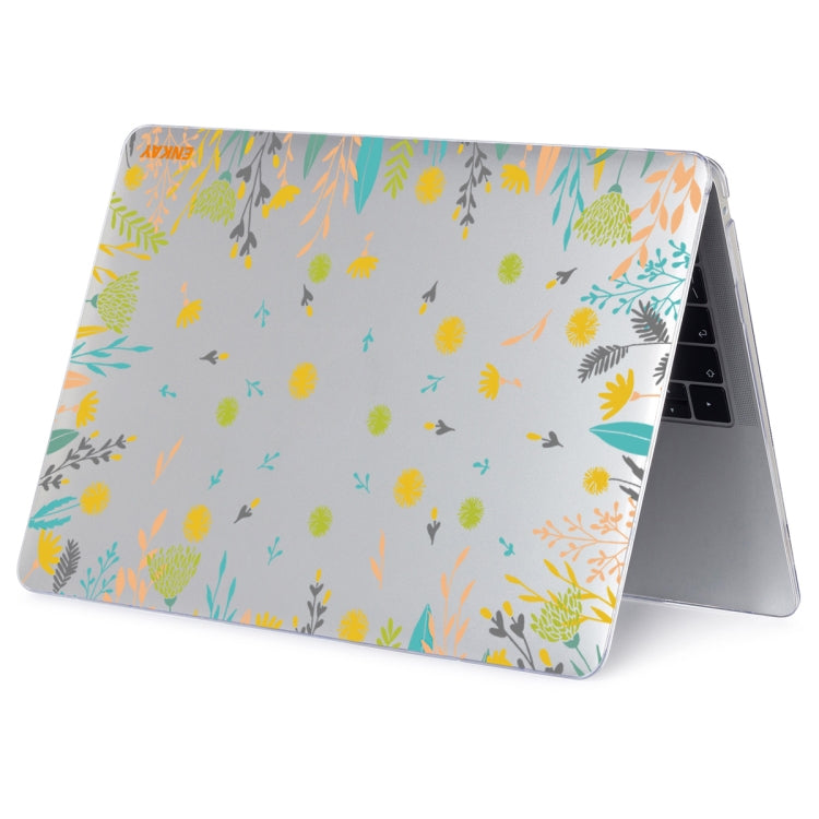 ENKAY Flower Series Pattern Laotop Protective Crystal Case For MacBook Pro 13.3 inch A2251 / A2289 / A2338 2020(Dandelion) - MacBook Pro Cases by ENKAY | Online Shopping UK | buy2fix