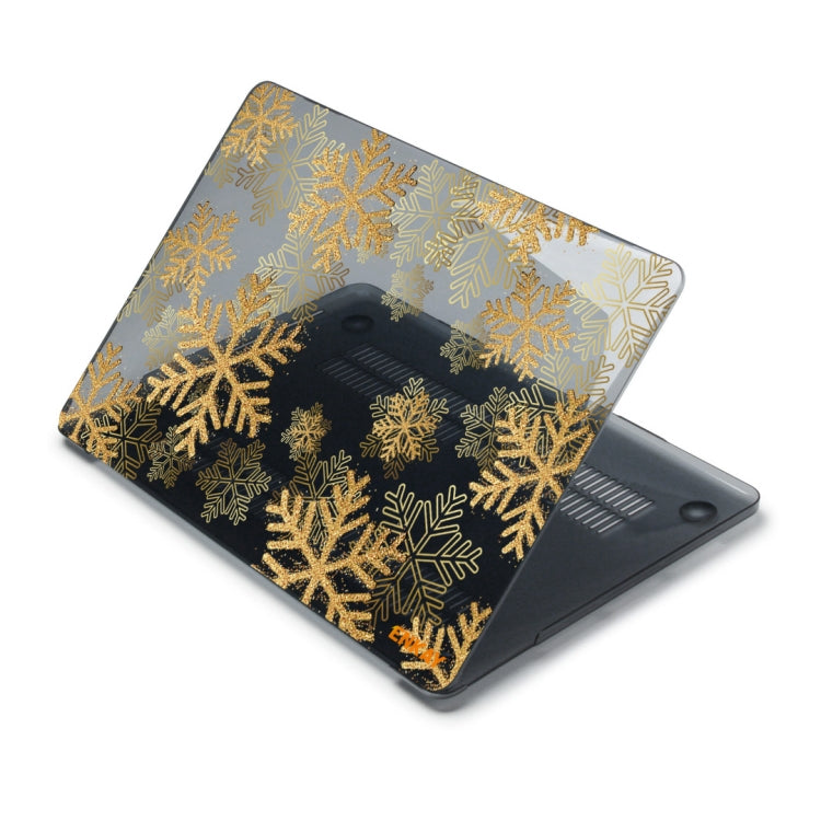 ENKAY Vintage Pattern Series Laotop Protective Crystal Case For MacBook Pro 16.2 inch A2485 2021/A2880 2023(Golden Snowflake) - MacBook Pro Cases by ENKAY | Online Shopping UK | buy2fix