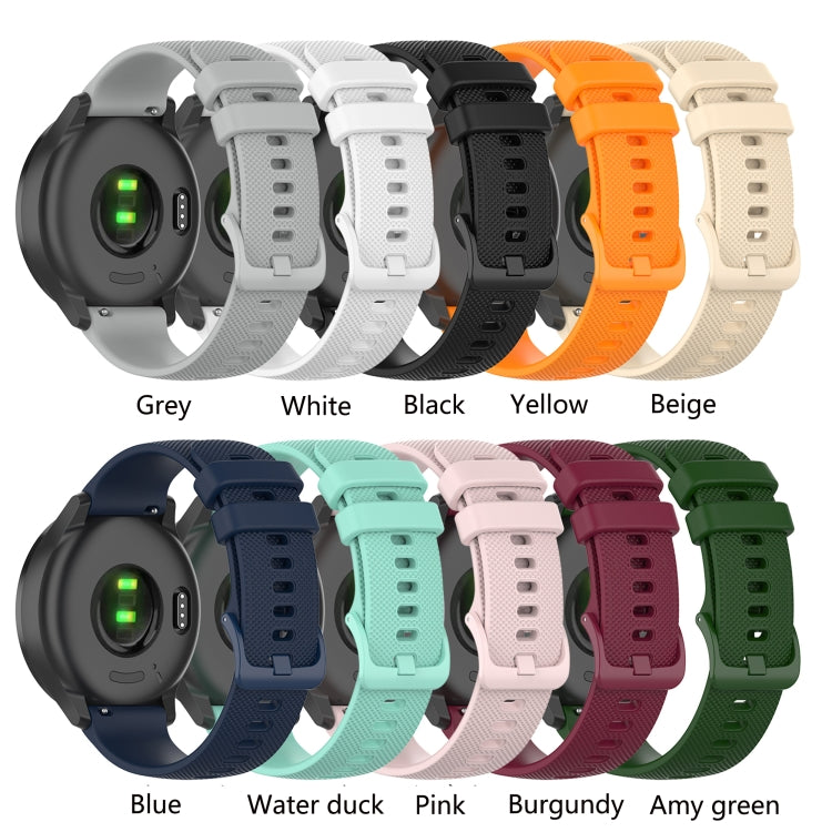 For Xiaomi Watch S1 22mm Checkered Silicone Watch Band(Amy Green) - Watch Bands by buy2fix | Online Shopping UK | buy2fix