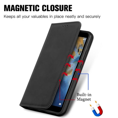For ZTE Blade A31 Retro Skin Feel Magnetic Horizontal Flip Leather Phone Case(Black) - ZTE Cases by buy2fix | Online Shopping UK | buy2fix