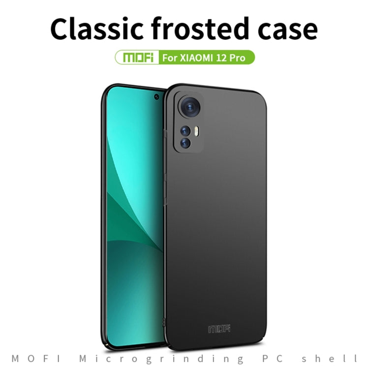 For Xiaomi 12 Pro MOFI Frosted PC Ultra-thin Hard Phone Case(Black) - Xiaomi Cases by MOFI | Online Shopping UK | buy2fix