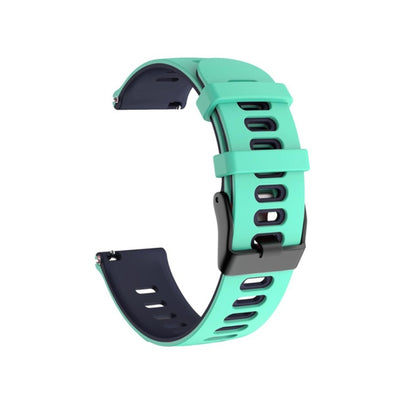 For Samsung Galaxy Watch 46mm 22mm Mixed-Color Silicone Watch Band(Peppermint Green   Blue) - Watch Bands by buy2fix | Online Shopping UK | buy2fix