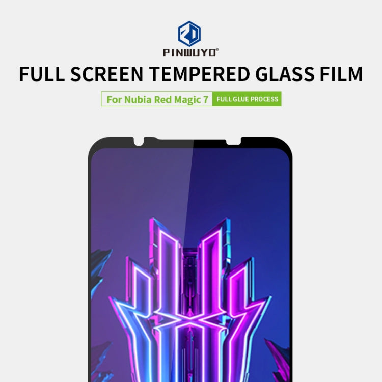 For ZTE Nubia Red Magic7 PINWUYO 9H 2.5D Full Screen Tempered Glass Film(Black) - ZTE Tempered Glass by PINWUYO | Online Shopping UK | buy2fix