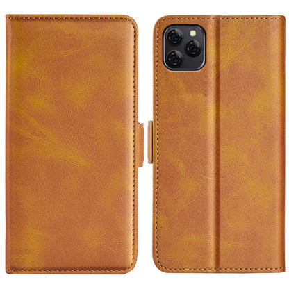 For Blackview A95 Dual-side Magnetic Buckle Leather Phone Case(Yellow) - More Brand by buy2fix | Online Shopping UK | buy2fix