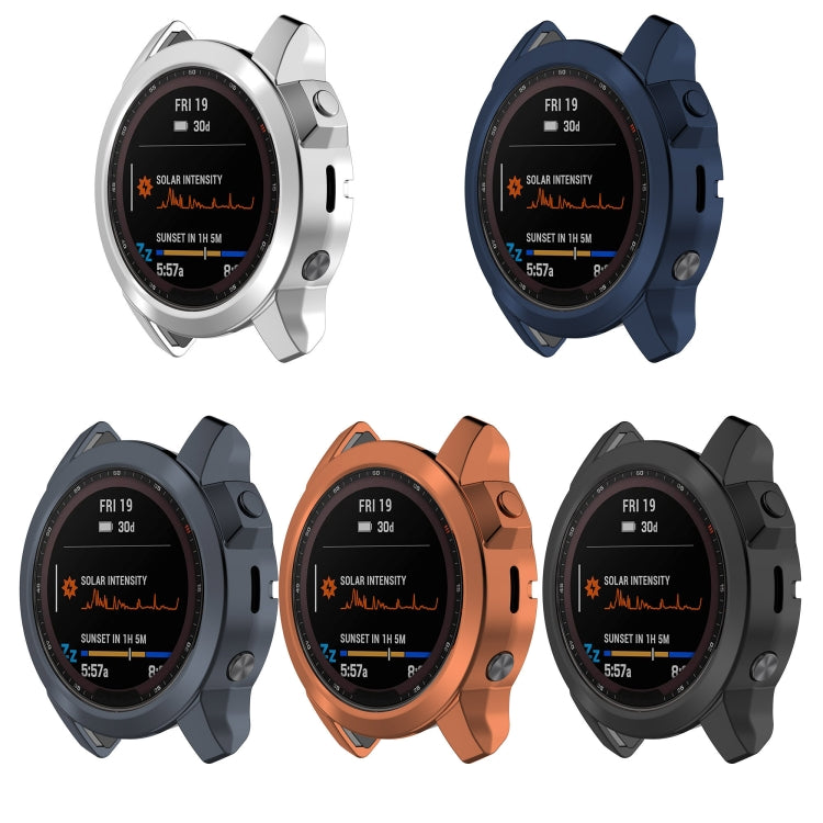 For Garmin Fenix 7S Shockproof TPU Watch Case(Black) - Watch Cases by buy2fix | Online Shopping UK | buy2fix