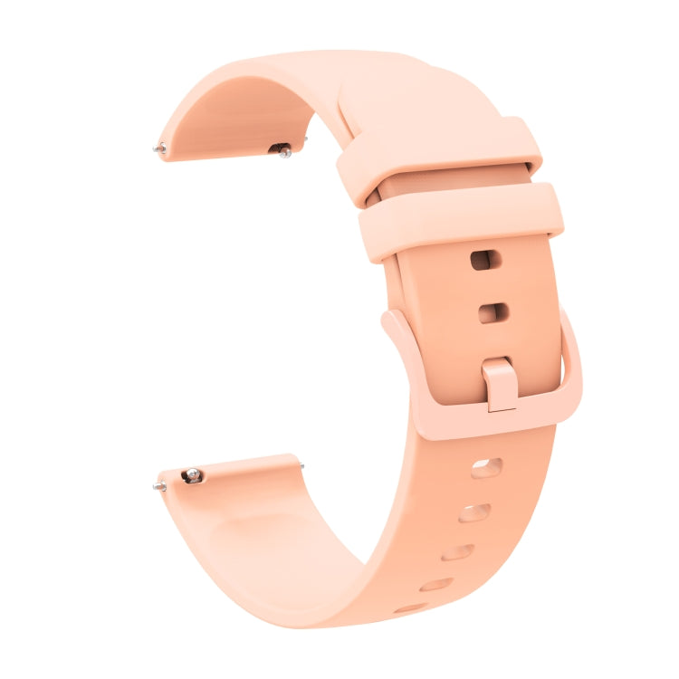 For Amazfit GTR 3 22mm Solid Color Soft Silicone Watch Band(Pink) - Watch Bands by buy2fix | Online Shopping UK | buy2fix