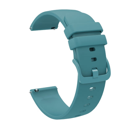 For Amazfit GTR 2e 22mm Solid Color Soft Silicone Watch Band(Pine Green) - Watch Bands by buy2fix | Online Shopping UK | buy2fix