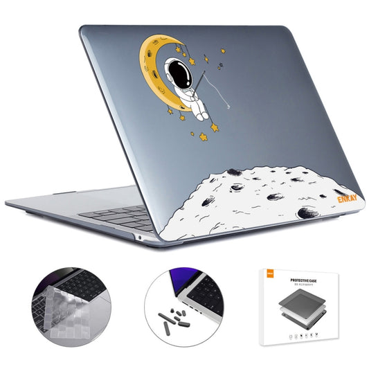 For MacBook Pro 16.2 A2485/A2880 2023 ENKAY Hat-Prince 3 in 1 Spaceman Pattern Laotop Protective Crystal Case with TPU Keyboard Film / Anti-dust Plugs, Version:EU(Spaceman No.3) - MacBook Pro Cases by ENKAY | Online Shopping UK | buy2fix