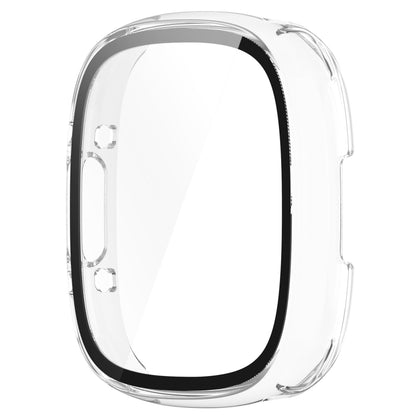 For  Fitbit Sense 2 PC+ Toughened Film Integrated Protective Case(Transparent) - Watch Cases by buy2fix | Online Shopping UK | buy2fix