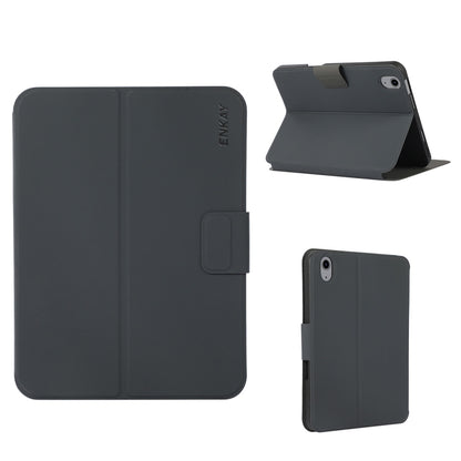 For iPad 10th Gen 10.9 2022 ENKAY TPU Back Cover Smart Leather Tablet Case with Pen Slot & Holder(Black) - iPad 10th Gen 10.9 Cases by ENKAY | Online Shopping UK | buy2fix