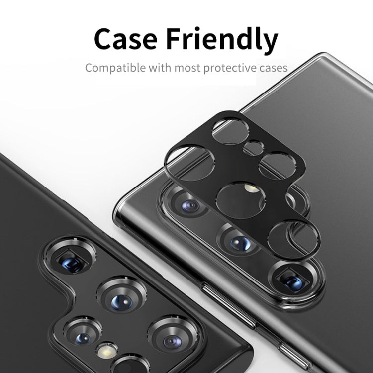 For Samsung Galaxy S23 5G / S23+ 5G ENKAY Hat-Prince Aluminium Alloy Camera Lens Protector Full Cover(Black) - Galaxy S23 5G Tempered Glass by ENKAY | Online Shopping UK | buy2fix