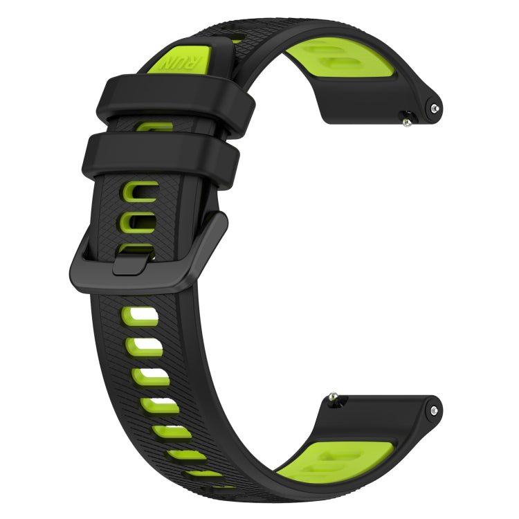 For Honor Watch GS Pro 22mm Sports Two-Color Silicone Watch Band(Black+Green) - Watch Bands by buy2fix | Online Shopping UK | buy2fix