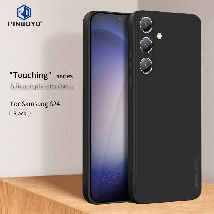 For Samsung Galaxy S24 5G PINWUYO Sense Series Liquid Silicone TPU Phone Case(Black) - Galaxy S24 5G Cases by PINWUYO | Online Shopping UK | buy2fix