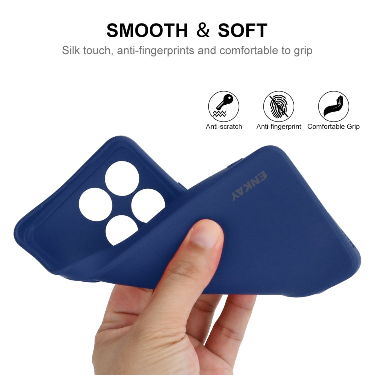 For Xiaomi Poco F6 Pro / Redmi K70 ENKAY Hat-Prince Liquid Silicone Shockproof Soft Phone Case(Dark Blue) - K70 Cases by ENKAY | Online Shopping UK | buy2fix