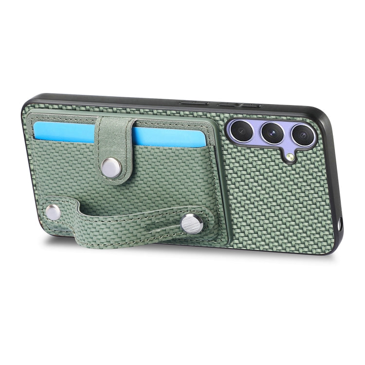 For Samsung Galaxy S25+ 5G Wristband Kickstand Wallet Back Phone Case with Tool Knife(Green) - Galaxy S25+ 5G Cases by buy2fix | Online Shopping UK | buy2fix