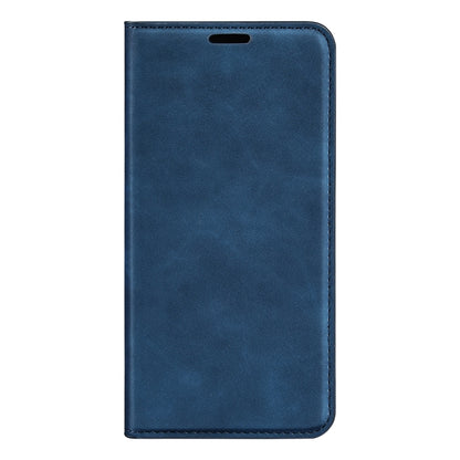 For iPhone 16 Retro-skin  Magnetic Suction Leather Phone Case(Dark Blue) - iPhone 16 Cases by buy2fix | Online Shopping UK | buy2fix