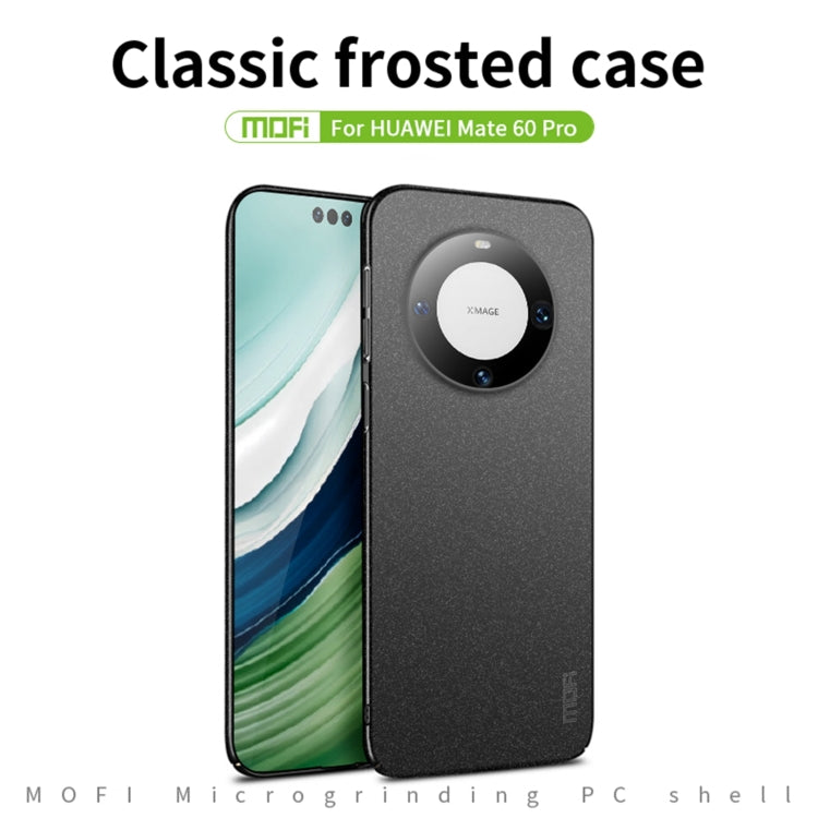 For Huawei Mate 60 Pro MOFI Fandun Series Frosted PC Ultra-thin All-inclusive Phone Case(Gray) - Huawei Cases by MOFI | Online Shopping UK | buy2fix