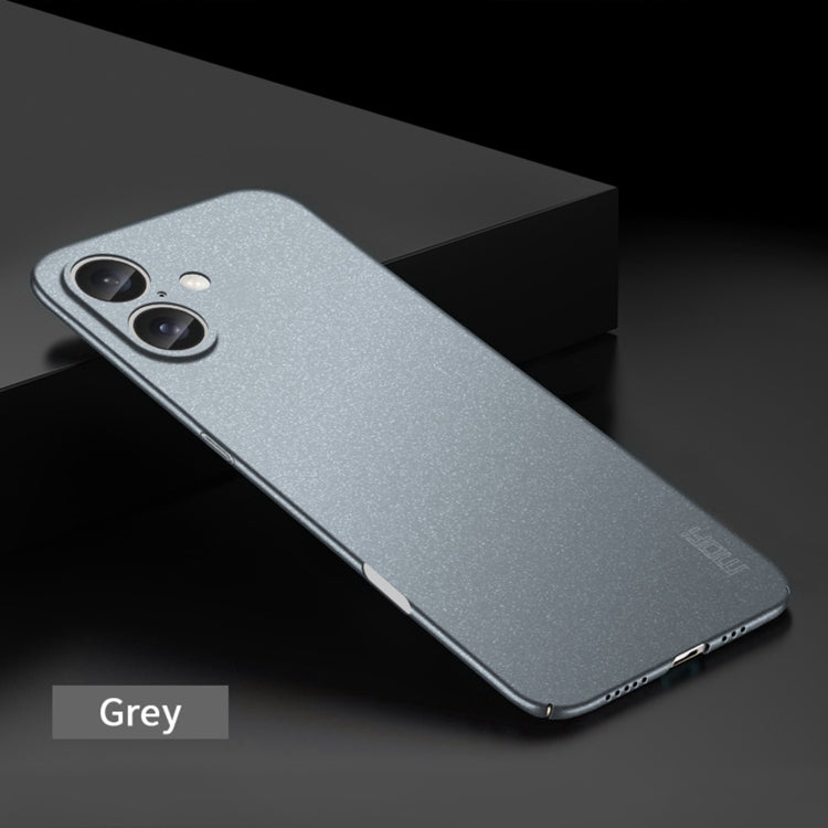 For iPhone 16 MOFI Fandun Series Frosted PC Ultra-thin All-inclusive Phone Case(Gray) - iPhone 16 Cases by MOFI | Online Shopping UK | buy2fix