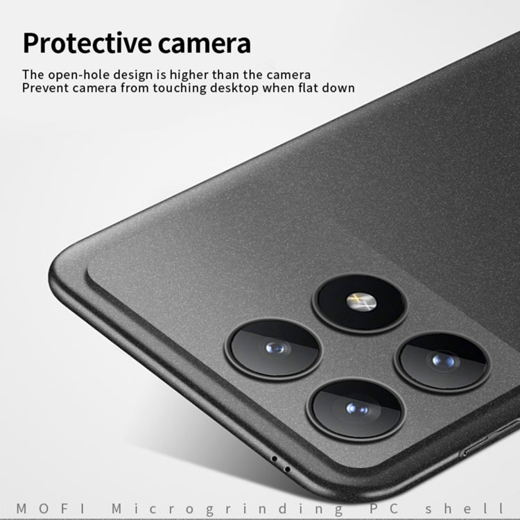 For Xiaomi Redmi K70 / K70 Pro MOFI Fandun Series Frosted PC Ultra-thin All-inclusive Phone Case(Black) - K70 Pro Cases by buy2fix | Online Shopping UK | buy2fix