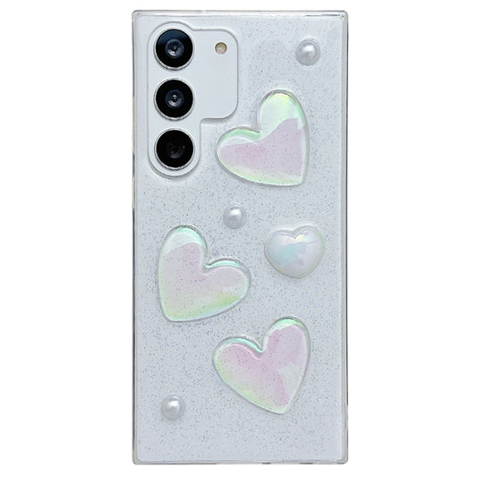 For Samsung Galaxy S23 5G Love Epoxy TPU Protective Case(Transparent) - Galaxy S23 5G Cases by buy2fix | Online Shopping UK | buy2fix