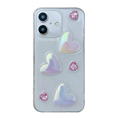 For iPhone 16 Love Epoxy TPU Phone Case(Pink) - iPhone 16 Cases by buy2fix | Online Shopping UK | buy2fix