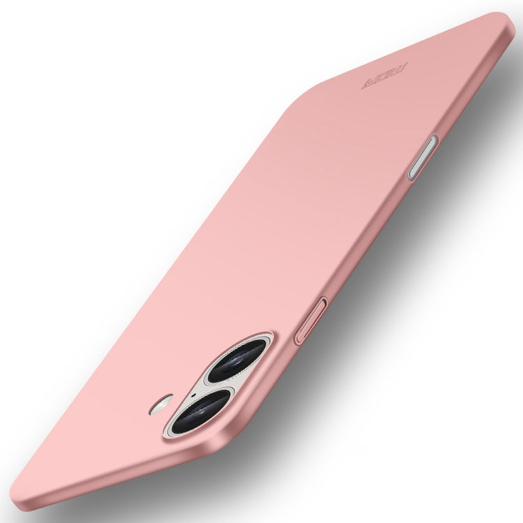 For iPhone 16 MOFI Frosted PC Ultra-thin Hard Phone Case(Rose Gold) - iPhone 16 Cases by MOFI | Online Shopping UK | buy2fix