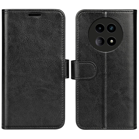 For Realme 12 5G R64 Texture Horizontal Flip Leather Phone Case(Black) - Realme Cases by buy2fix | Online Shopping UK | buy2fix