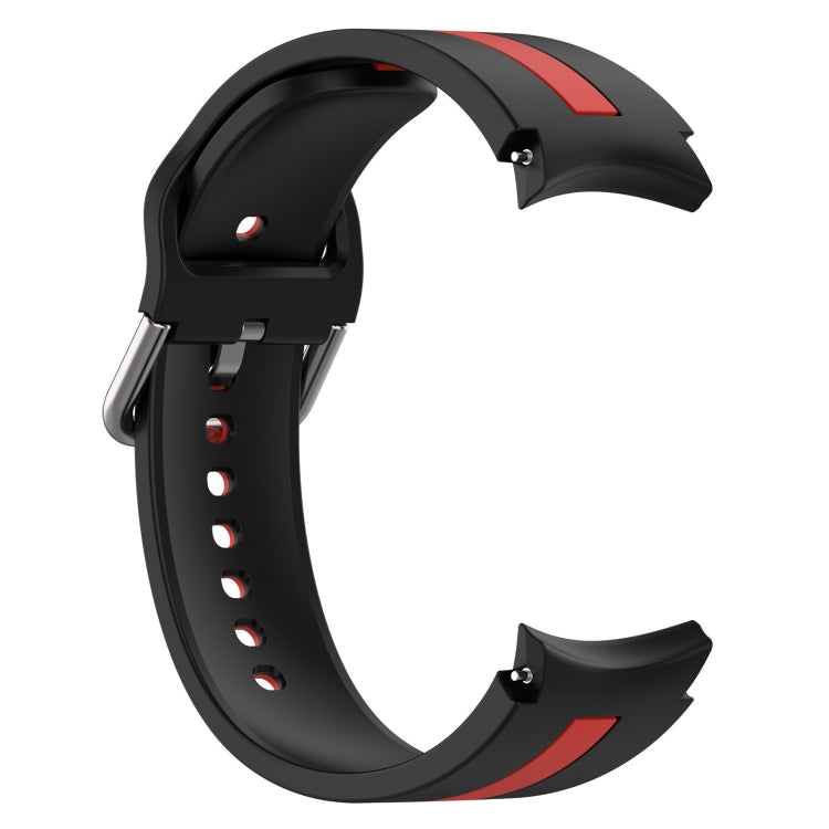 For Samsung Galaxy watch 5 Pro Golf Edition Two-Color Silicone Watch Band(Black+Red) - Watch Bands by buy2fix | Online Shopping UK | buy2fix