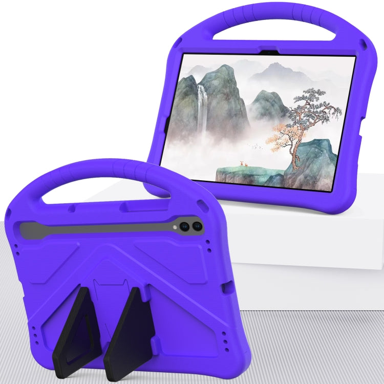 For Samsung Galaxy Tab S8 EVA Shockproof Tablet Case with Holder(Purple) - Galaxy Tab S8 Cases by buy2fix | Online Shopping UK | buy2fix