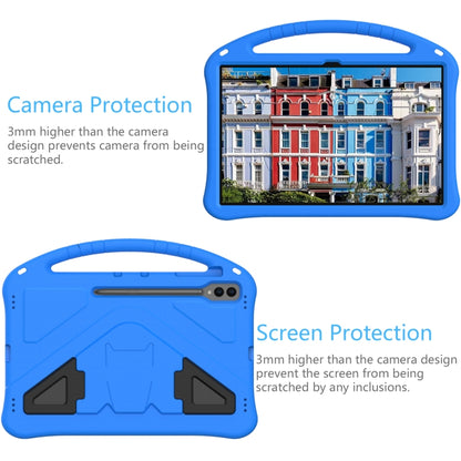 For Samsung Galaxy Tab S8 Ultra EVA Shockproof Tablet Case with Holder(Blue) - Galaxy Tab S8 Ultra Cases by buy2fix | Online Shopping UK | buy2fix