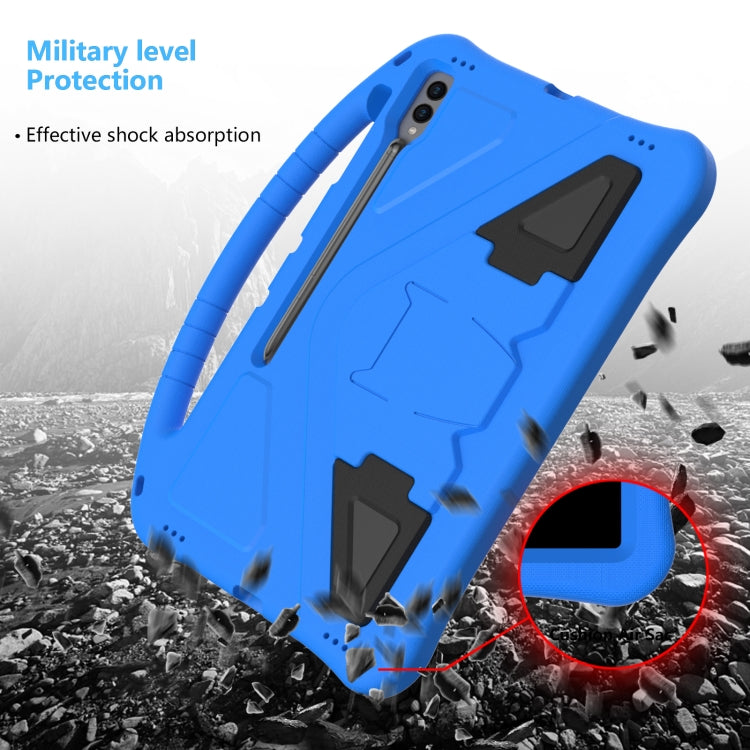 For Samsung Galaxy Tab S8 Ultra EVA Shockproof Tablet Case with Holder(Blue) - Galaxy Tab S8 Ultra Cases by buy2fix | Online Shopping UK | buy2fix