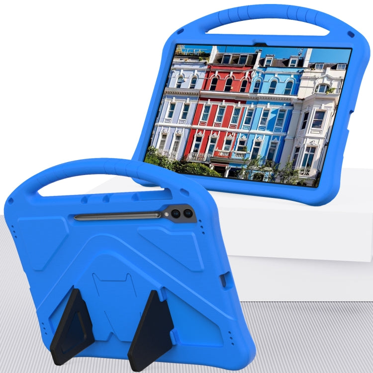 For Samsung Galaxy Tab S8 Ultra EVA Shockproof Tablet Case with Holder(Blue) - Galaxy Tab S8 Ultra Cases by buy2fix | Online Shopping UK | buy2fix