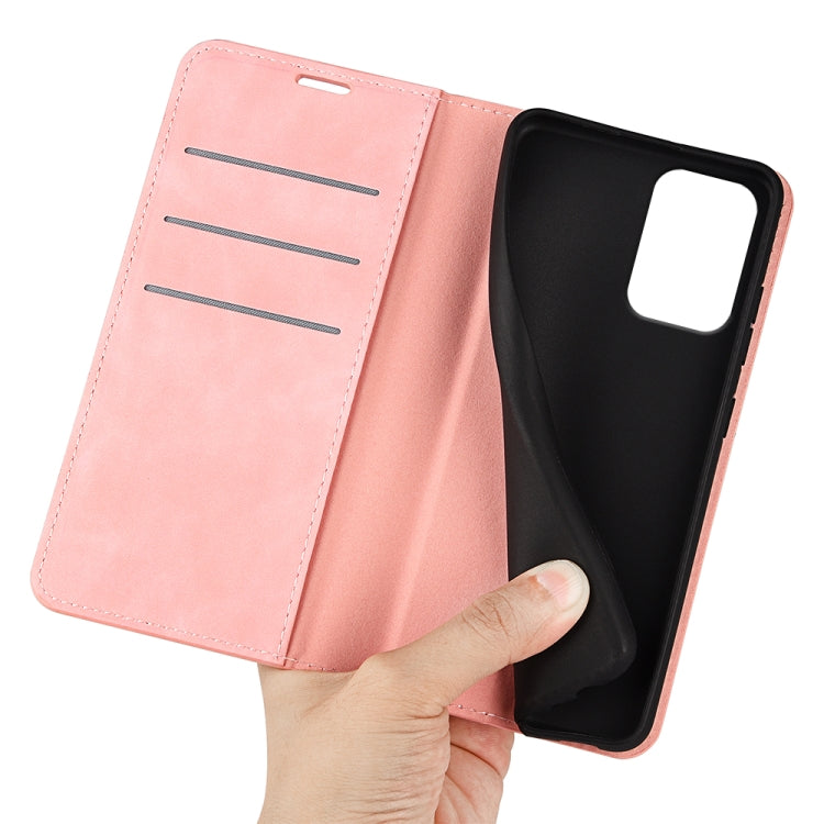 For Motorola Moto G 5G 2024 Retro-skin Magnetic Suction Leather Phone Case(Pink) - Motorola Cases by buy2fix | Online Shopping UK | buy2fix