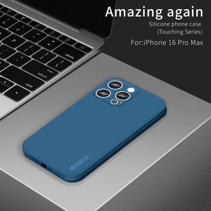 For iPhone 16 Pro Max PINWUYO Sense Series Liquid Silicone TPU Phone Case(Blue) - iPhone 16 Pro Max Cases by PINWUYO | Online Shopping UK | buy2fix