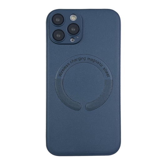 For iPhone 13 Pro Max MagSafe Leather All-inclusive TPU Shockproof Phone Case(Blue) - iPhone 13 Pro Max Cases by buy2fix | Online Shopping UK | buy2fix
