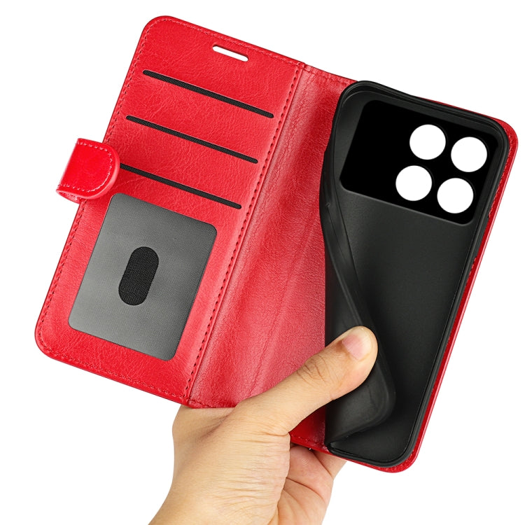 For Xiaomi Redmi K70E R64 Texture Horizontal Flip Leather Phone Case(Red) - K70E Cases by buy2fix | Online Shopping UK | buy2fix