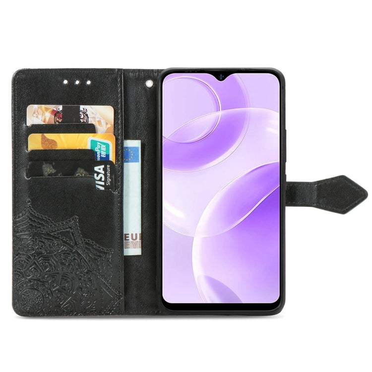 For Ulefone Note 15 Mandala Flower Embossed Leather Phone Case(Black) - Ulefone Cases by buy2fix | Online Shopping UK | buy2fix