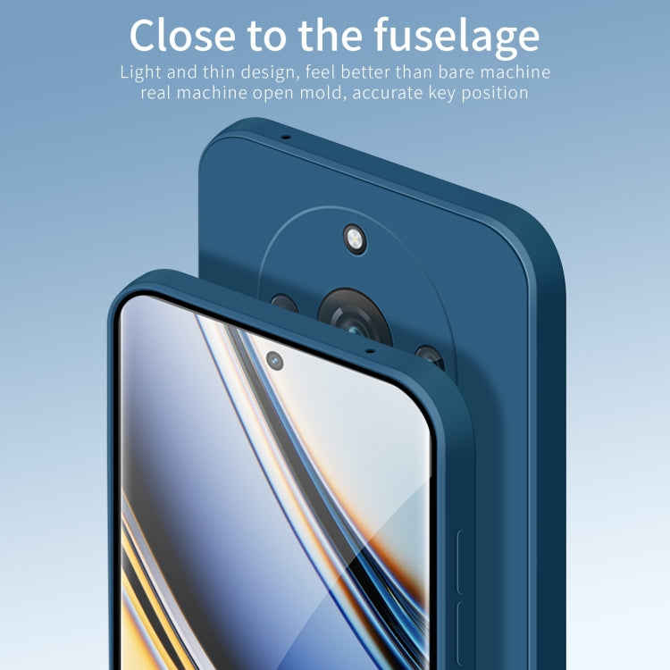 For Realme 11 4G PINWUYO Sense Series Liquid Silicone TPU Phone Case(Blue) - Realme Cases by PINWUYO | Online Shopping UK | buy2fix