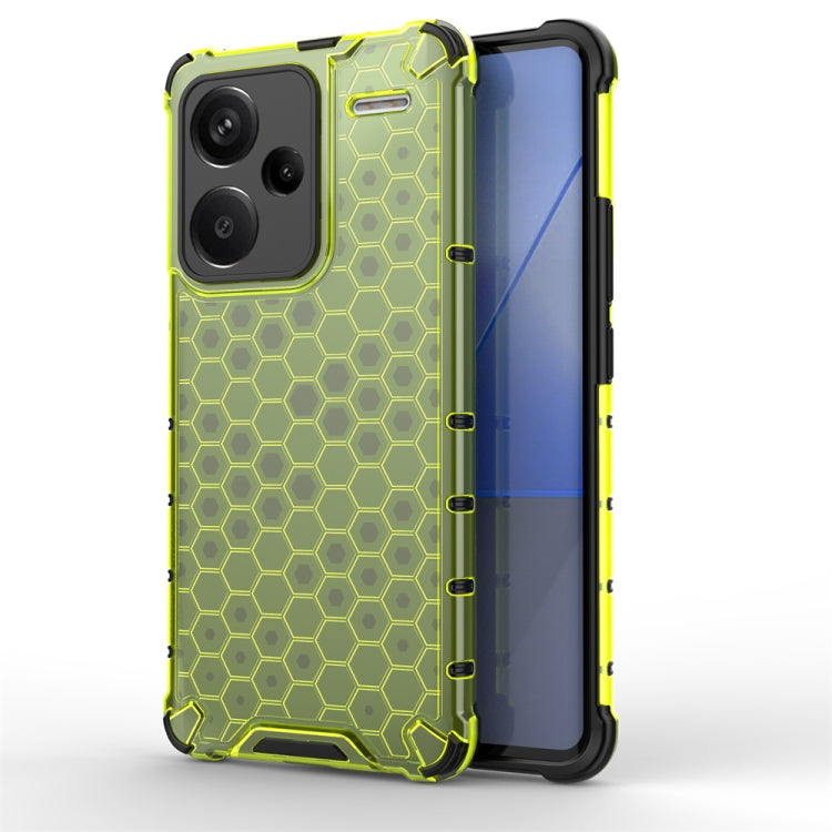 For Redmi Note 13 Pro+ Shockproof Honeycomb Phone Case(Green) - Note 13 Pro+ Cases by buy2fix | Online Shopping UK | buy2fix