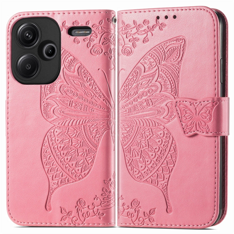 For Xiaomi Redmi Note 13 Pro+ Butterfly Love Flower Embossed Leather Phone Case(Pink) - Note 13 Pro+ Cases by buy2fix | Online Shopping UK | buy2fix
