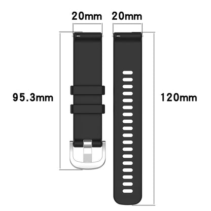 For Garmin VivoMove Style / Vivomove Liquid Glossy Silver Buckle Silicone Watch Band(Pink) - Watch Bands by buy2fix | Online Shopping UK | buy2fix