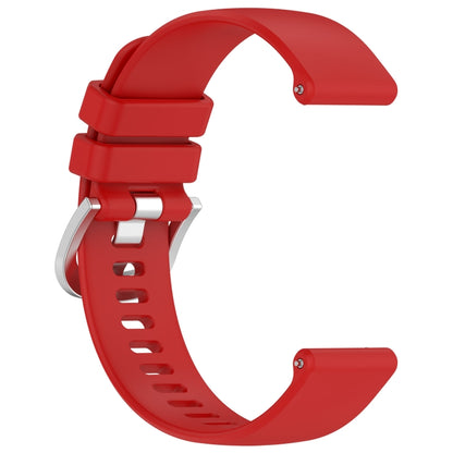 For Garmin Venu 3S Liquid Glossy Silver Buckle Silicone Watch Band(Red) - Watch Bands by buy2fix | Online Shopping UK | buy2fix