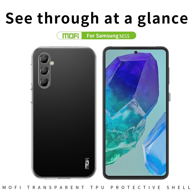 For Samsung Galaxy M55 MOFI Ming Series Ultra-thin TPU Phone Case(Transparent) - Galaxy Phone Cases by MOFI | Online Shopping UK | buy2fix